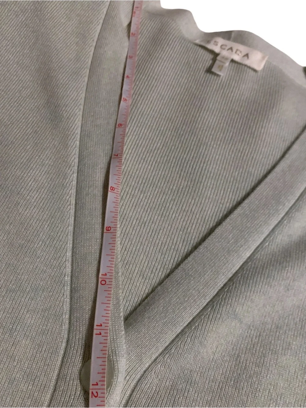 ESCADA Vintage Longline Knit Cardigan Duster Mint Green SZ 42 Italian  Like New